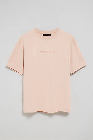 Blush-pink round-neck short-sleeve tee with Polo Club logo - Image 8