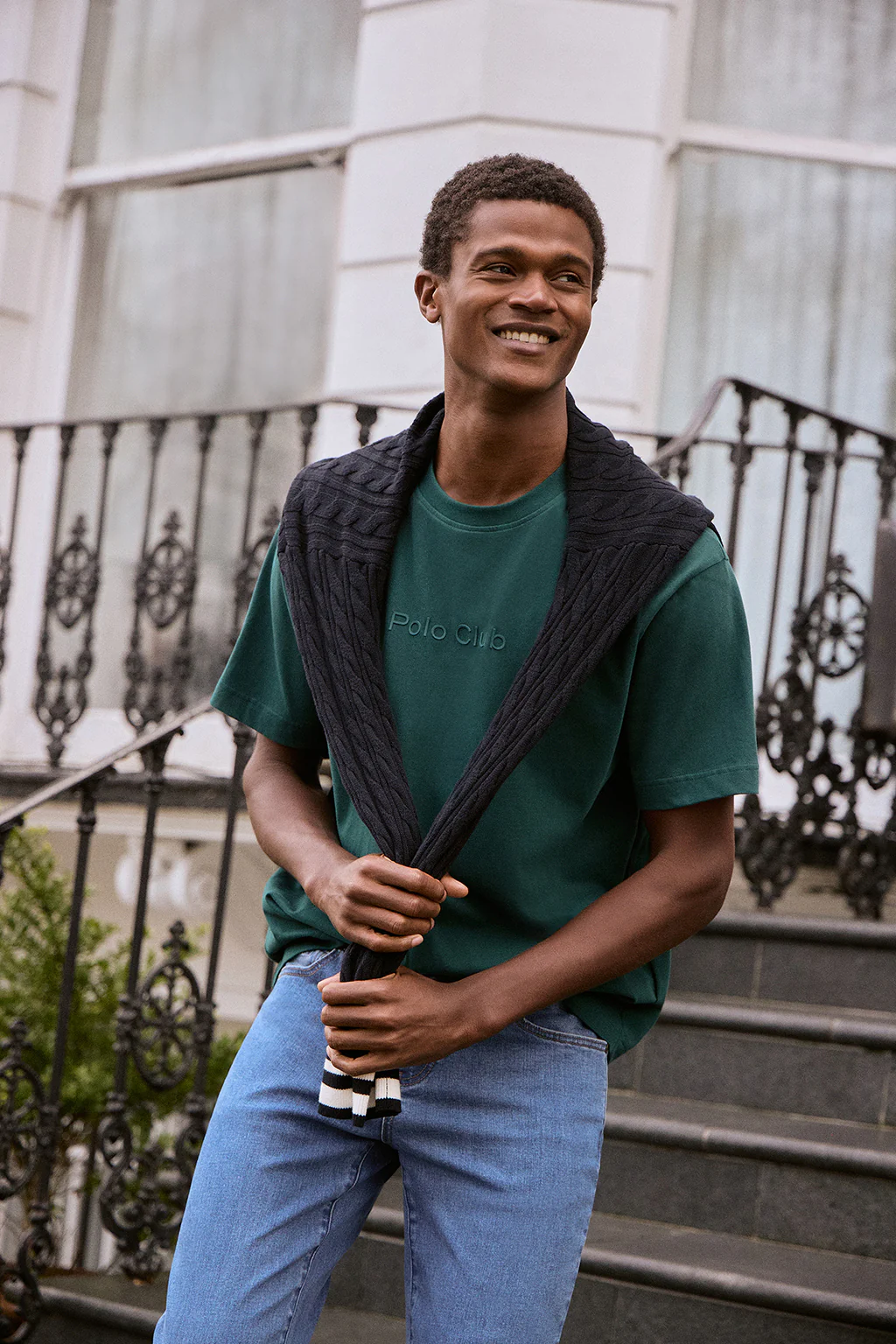 Emerald-green round-neck short-sleeve tee with Polo Club logo - Image 5
