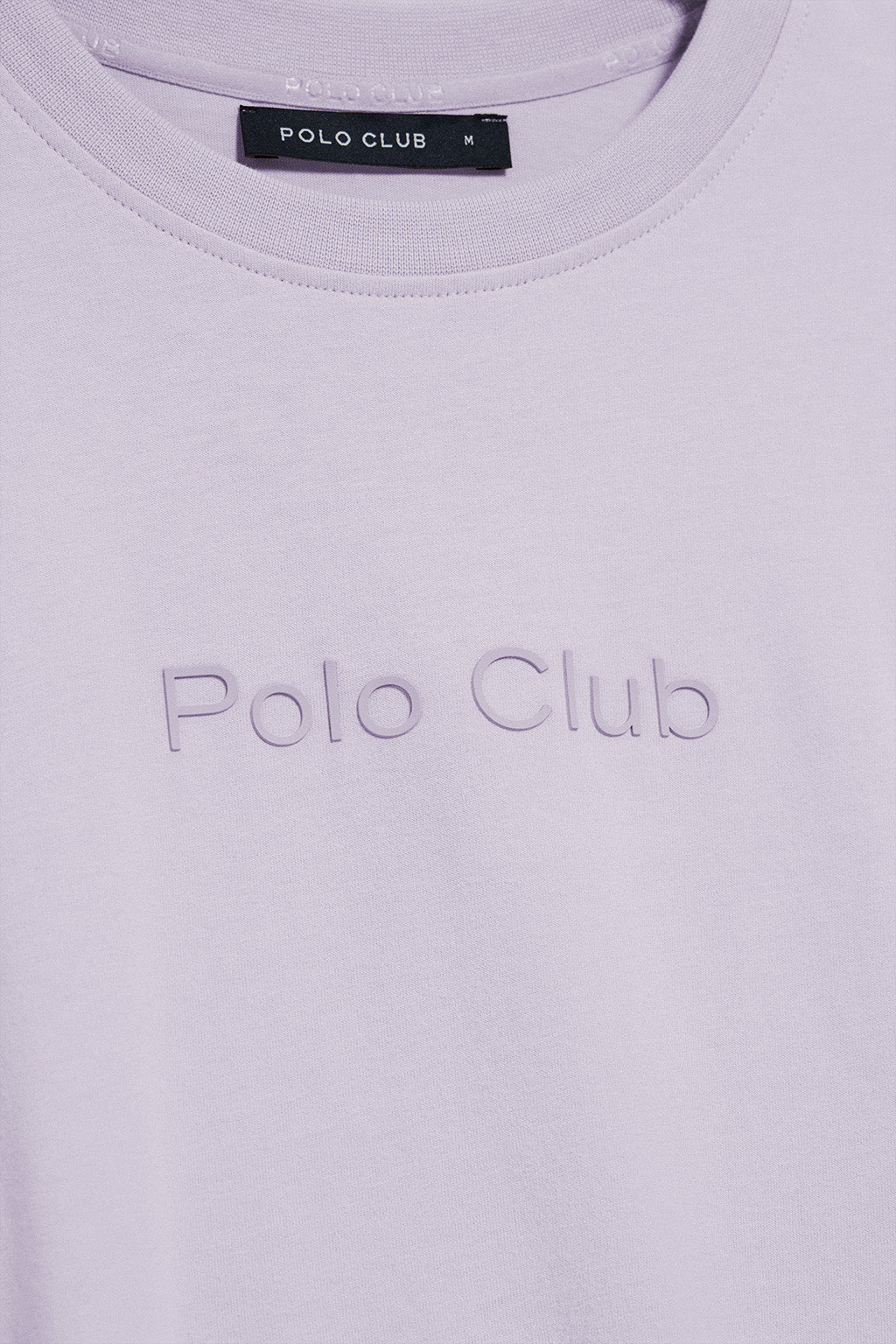 Lavender round-neck short-sleeve tee with Polo Club logo - Image 7