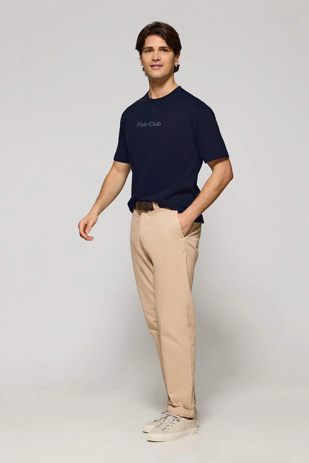 Navy-blue round-neck short-sleeve tee with Polo Club logo - Image 4