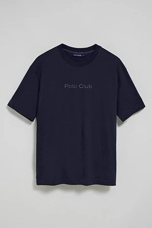 Navy-blue round-neck short-sleeve tee with Polo Club logo - Image 8