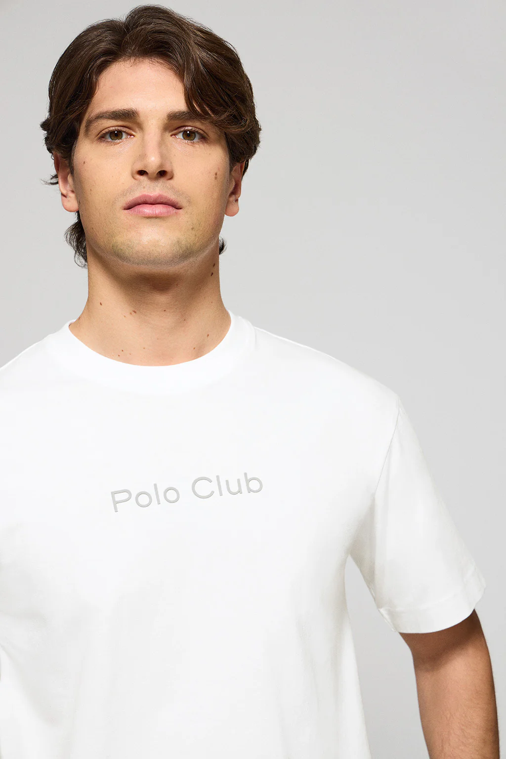 White round-neck short-sleeve tee with Polo Club logo - Image 3