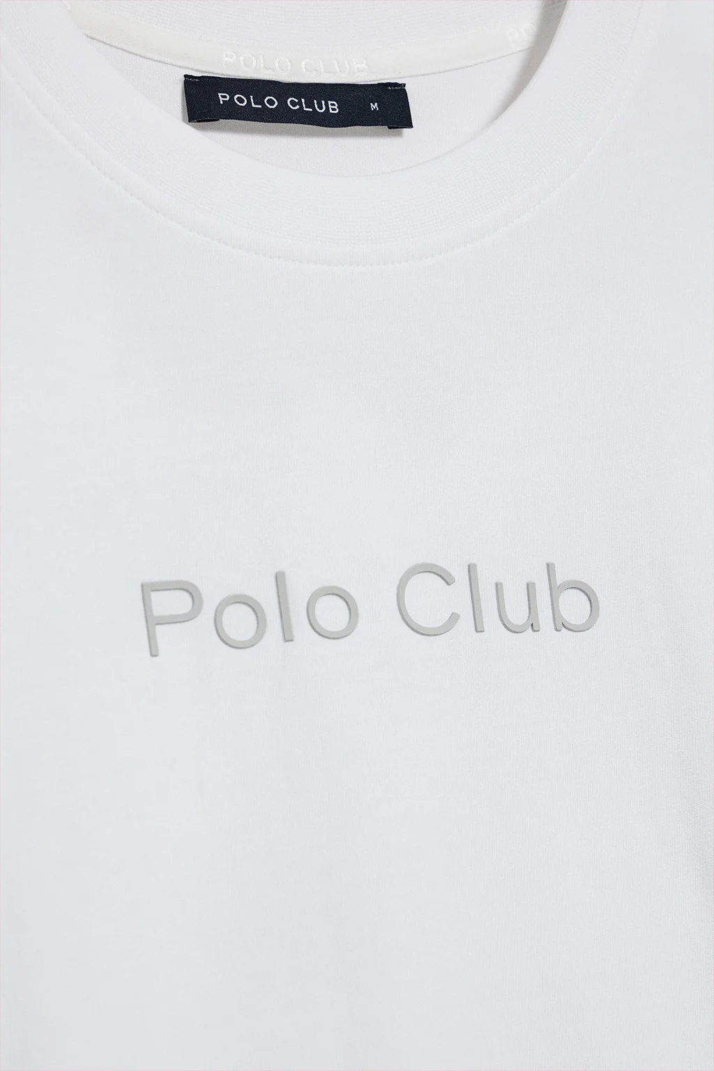 White round-neck short-sleeve tee with Polo Club logo - Image 6