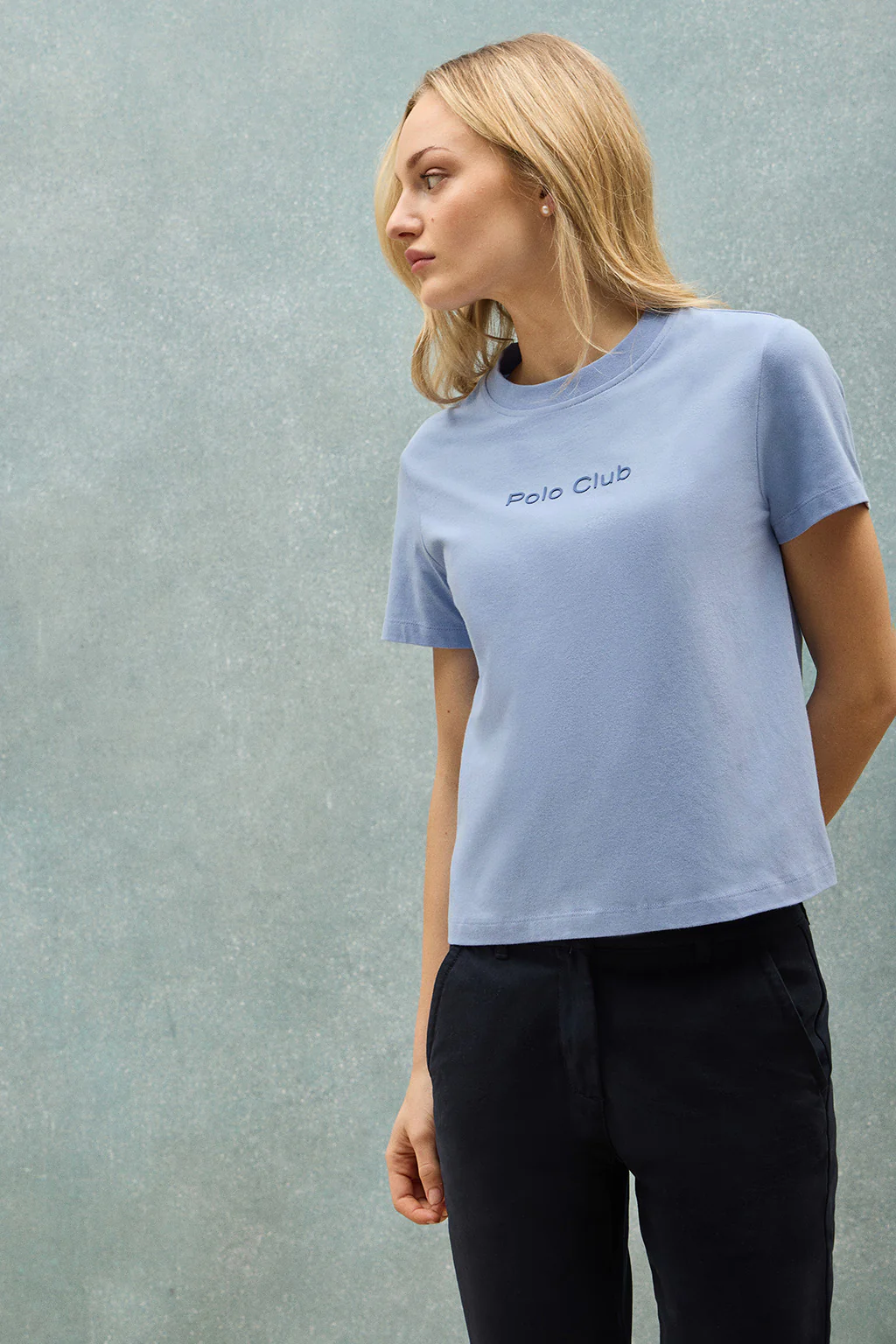 Aqua T-shirt Tori with Polo Club Minimal Combo logo - Image 10