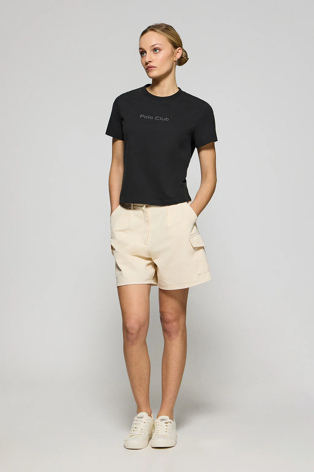 Black T-shirt Tori with Polo Club Minimal Combo logo - Image 3