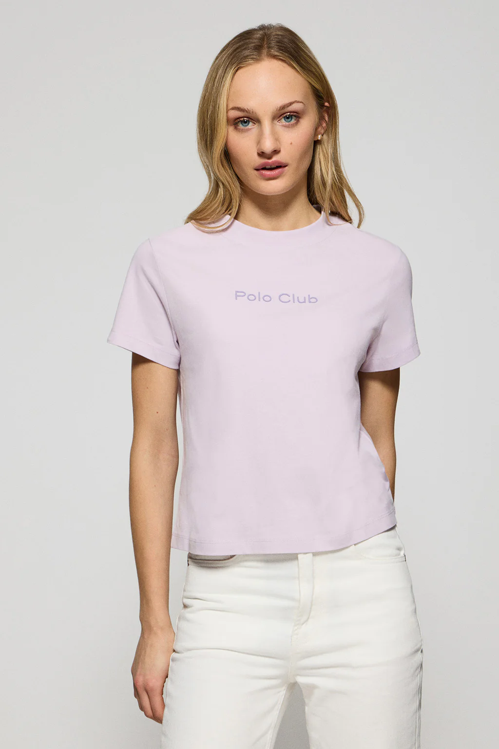 Lavender T-shirt Tori with Polo Club Minimal Combo logo