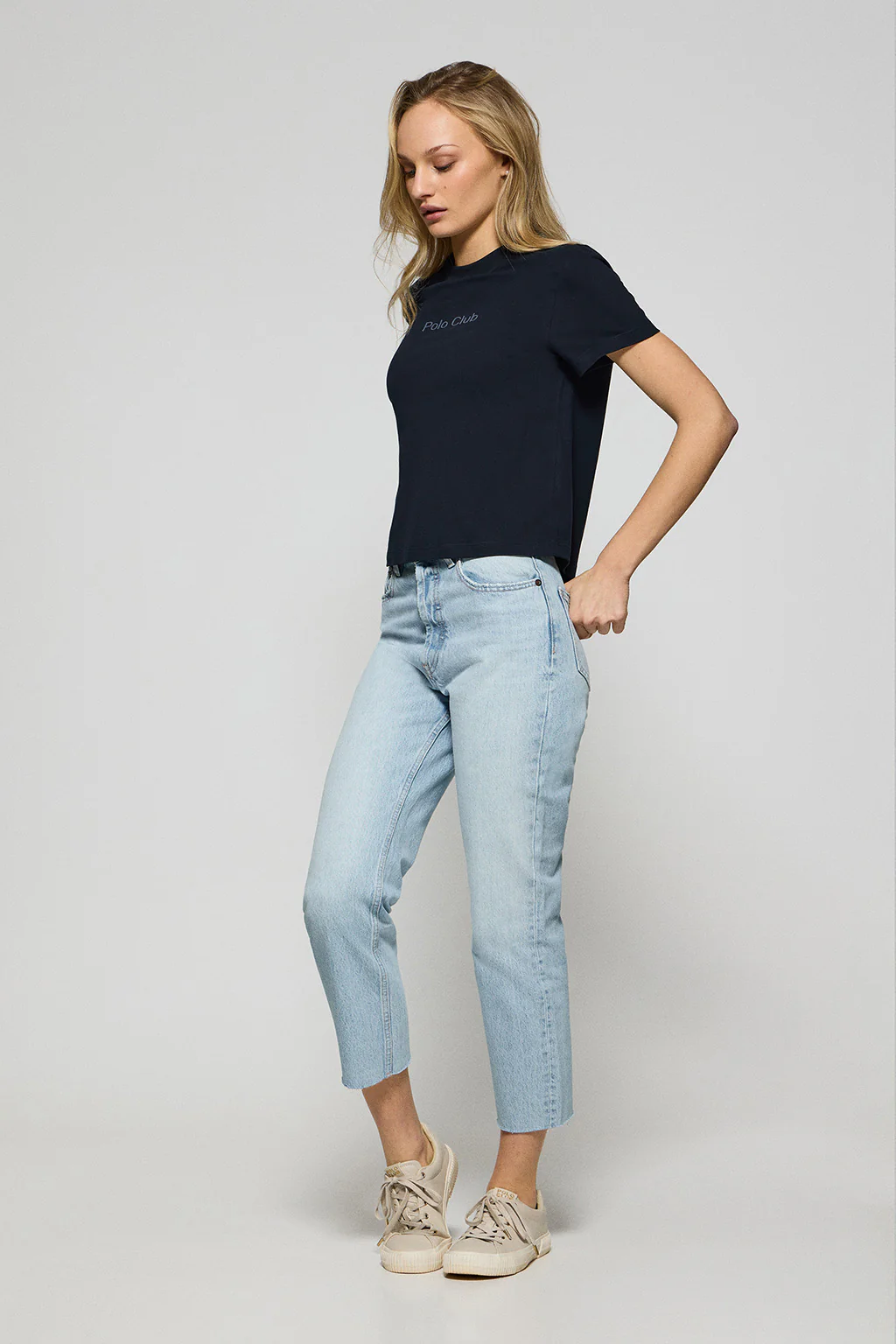 Navy-blue T-shirt Tori with Polo Club Minimal Combo logo - Image 4