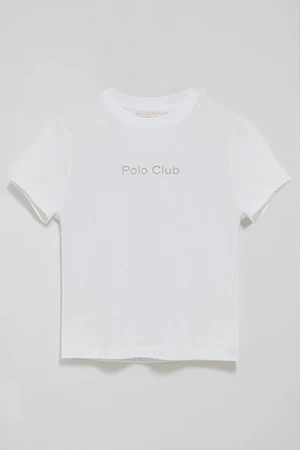 White T-shirt Tori with Polo Club Minimal Combo logo - Image 11