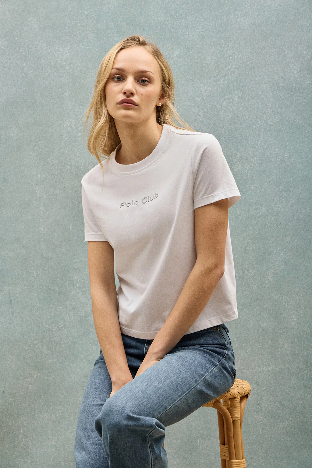 White T-shirt Tori with Polo Club Minimal Combo logo - Image 2