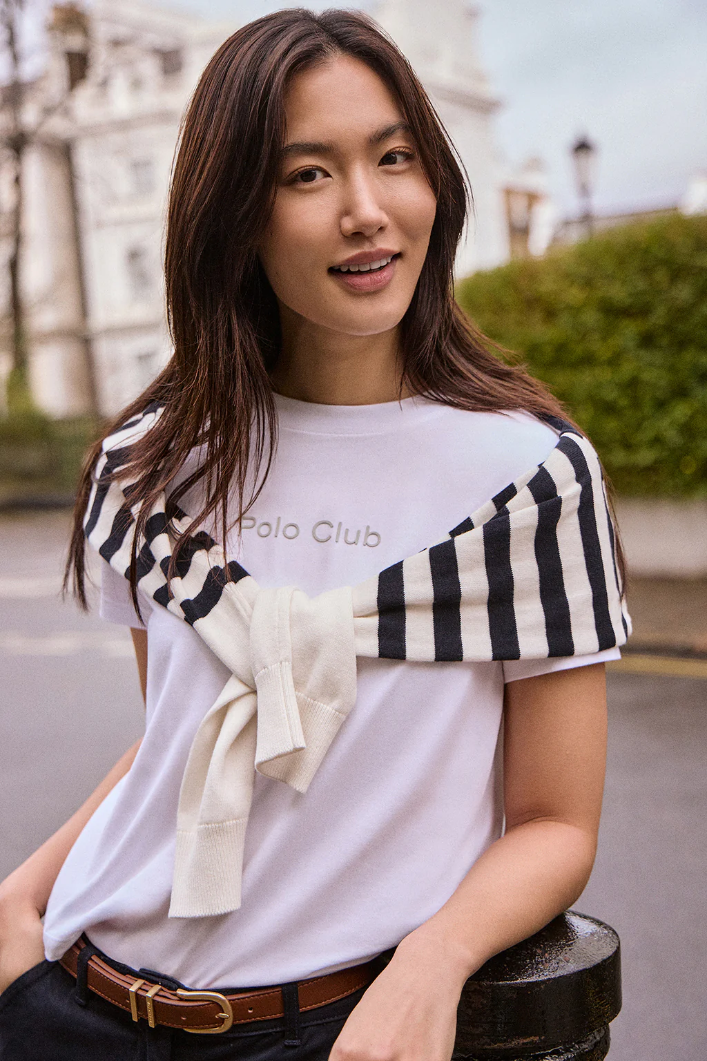 White T-shirt Tori with Polo Club Minimal Combo logo - Image 5