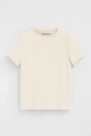 Nude short-sleeve T-shirt with straight fit and Polo Club rubberised logo - Image 10
