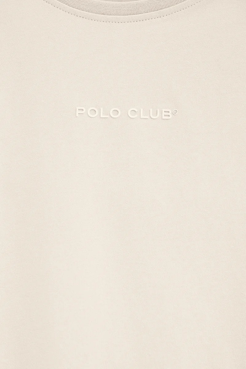 Nude short-sleeve T-shirt with straight fit and Polo Club rubberised logo - Image 7