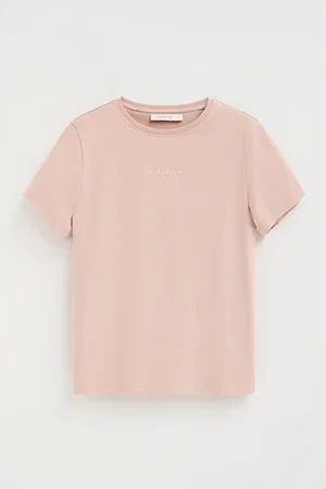 Pale-pink short-sleeve T-shirt with straight fit and Polo Club rubberised logo - Image 10