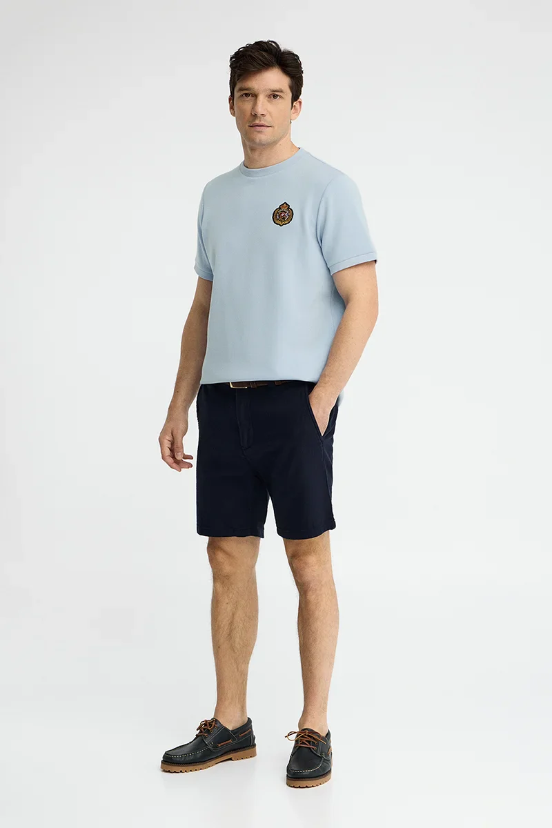 Light-blue short-sleeve T-shirt with Polo Club nautical logo - Image 4