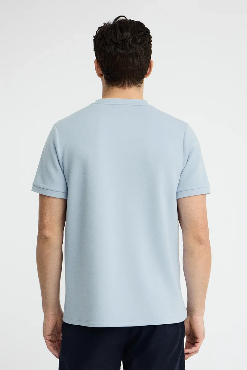 Light-blue short-sleeve T-shirt with Polo Club nautical logo - Image 5