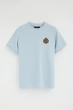 Light-blue short-sleeve T-shirt with Polo Club nautical logo - Image 9