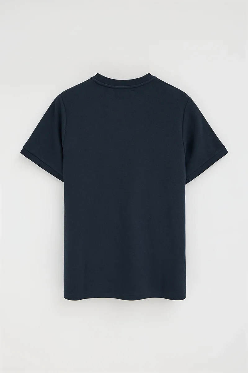 Navy-blue short-sleeve T-shirt with Polo Club nautical logo - Image 8