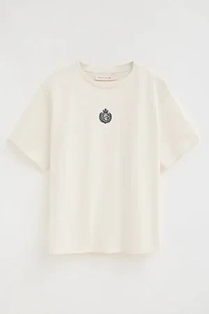 Nude short-sleeve T-shirt with Polo Club nautical embroidery - Image 10