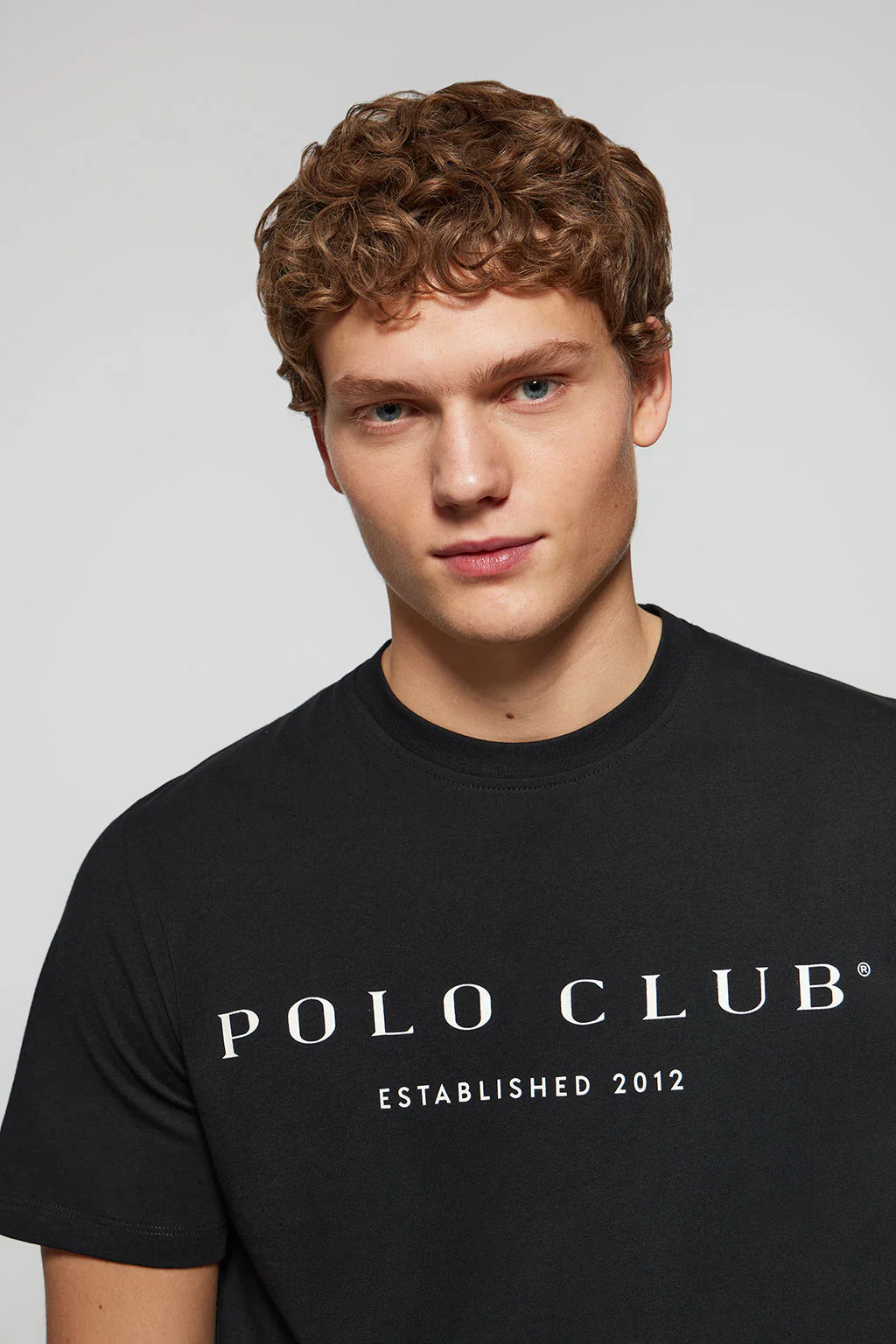 Black basic T-shirt with Polo Club iconic print - Image 3