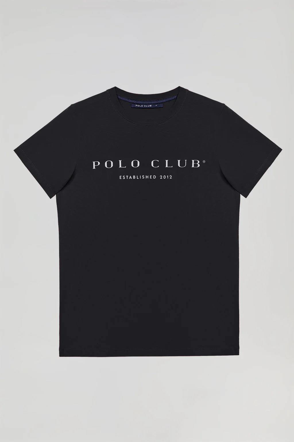Black basic T-shirt with Polo Club iconic print - Image 9