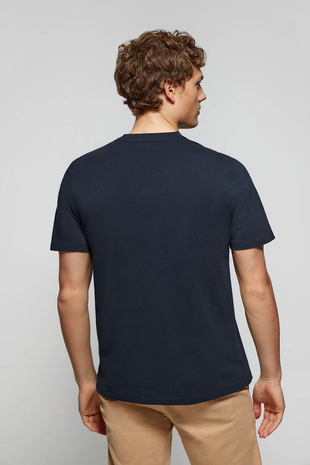 Navy-blue basic T-shirt with Polo Club iconic print - Image 5