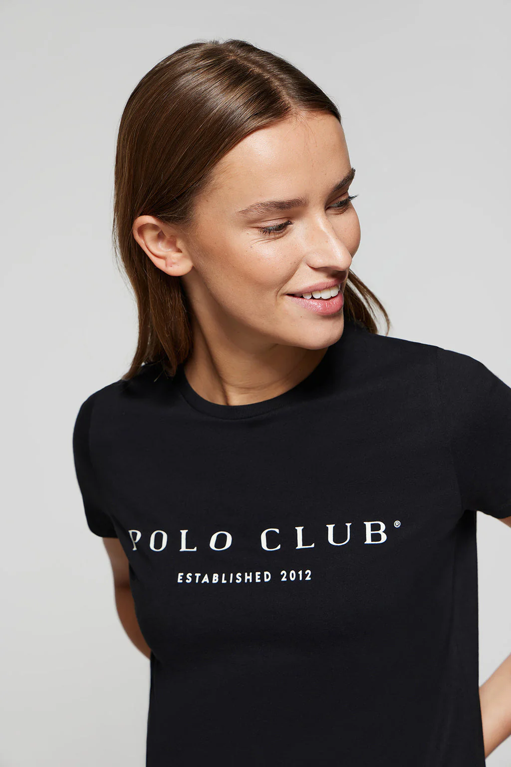 Black T-shirt with Polo Club iconic print - Image 2