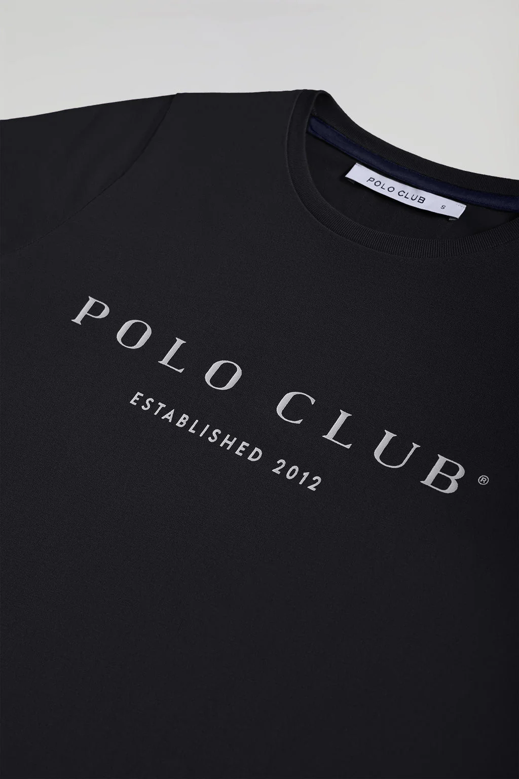 Black T-shirt with Polo Club iconic print - Image 7