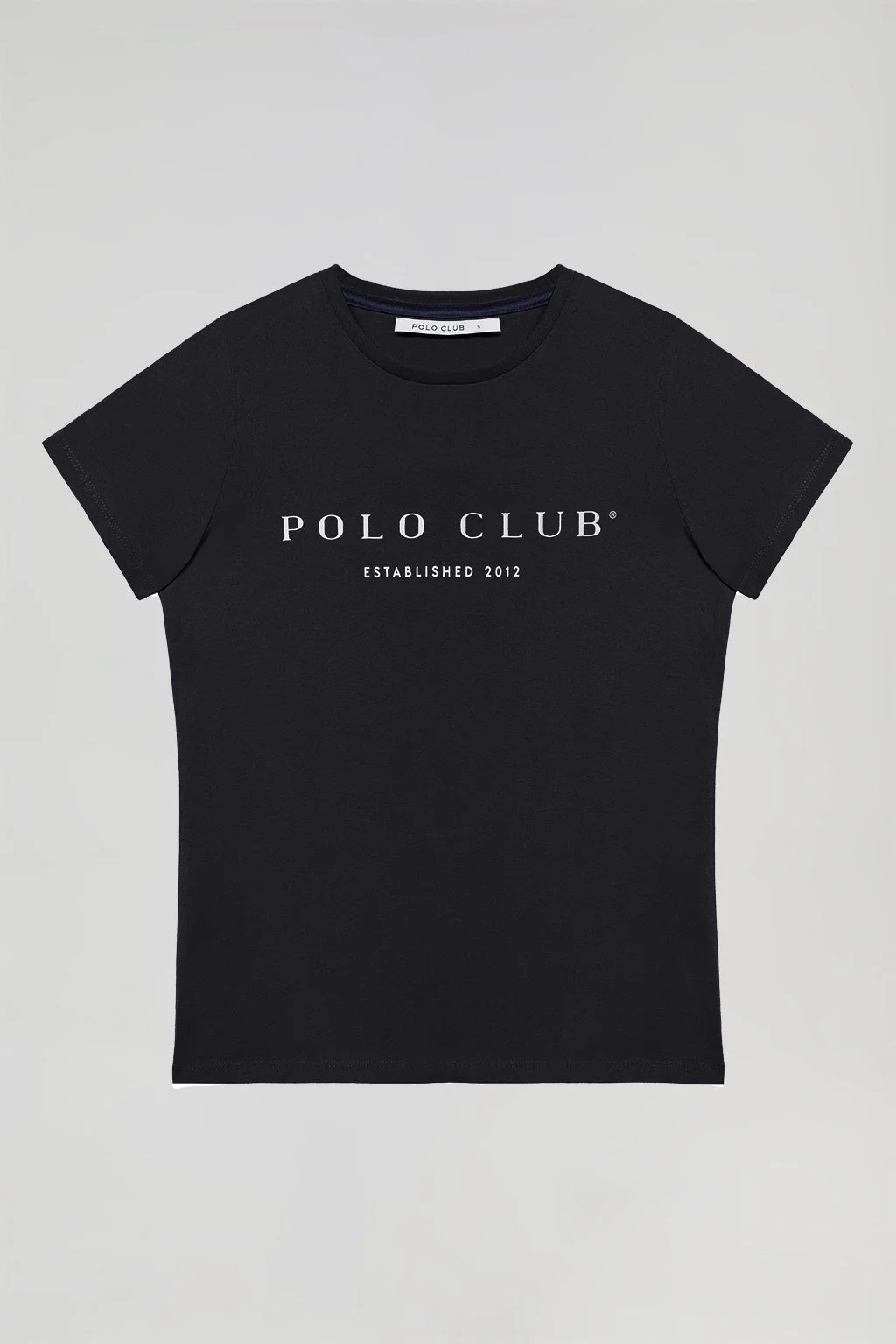 Black T-shirt with Polo Club iconic print - Image 8