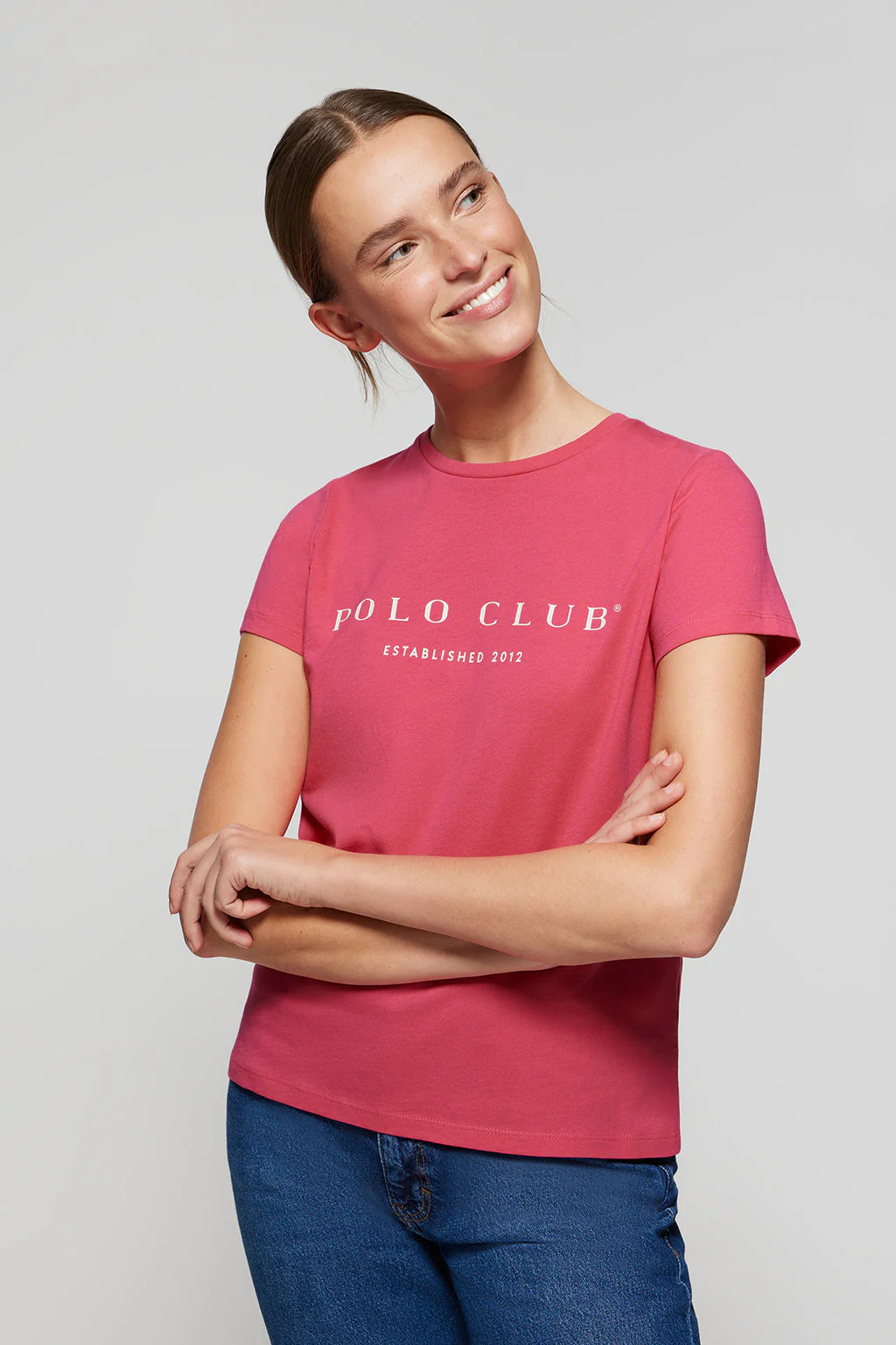 Raspberry T-shirt with Polo Club iconic print