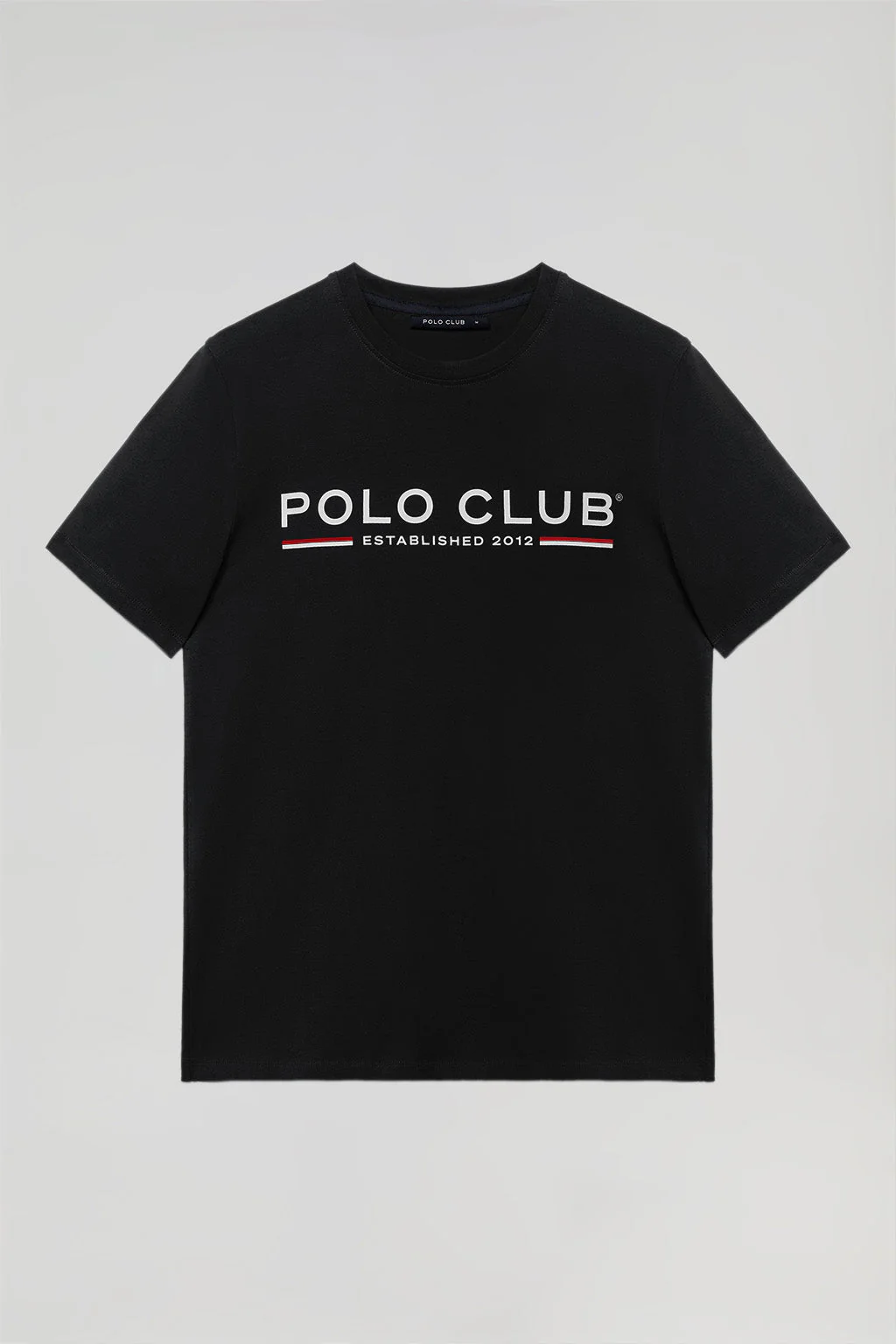 Black basic T-shirt with chest iconic print - Image 7
