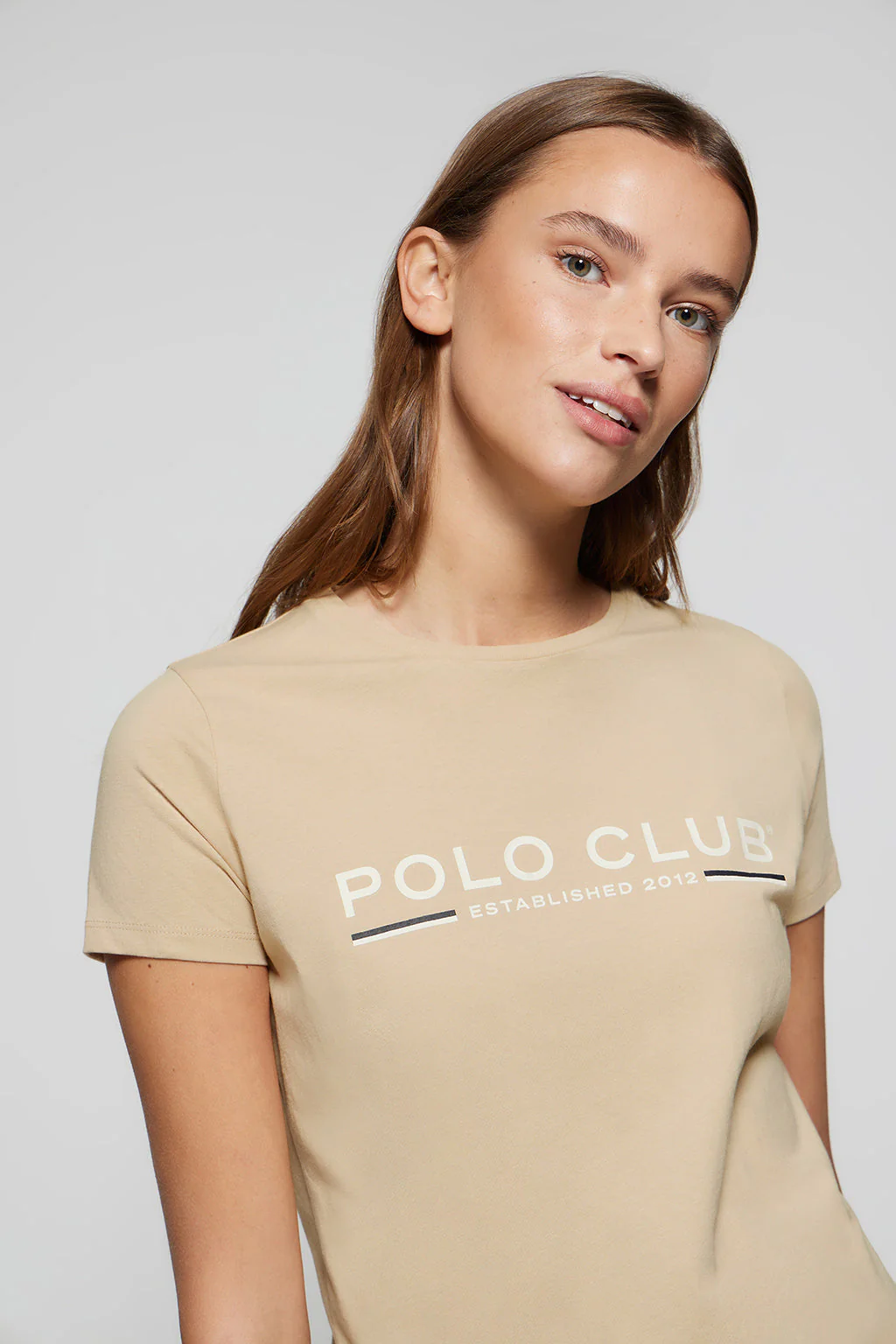 Sandy basic T-shirt with chest iconic print - Image 2