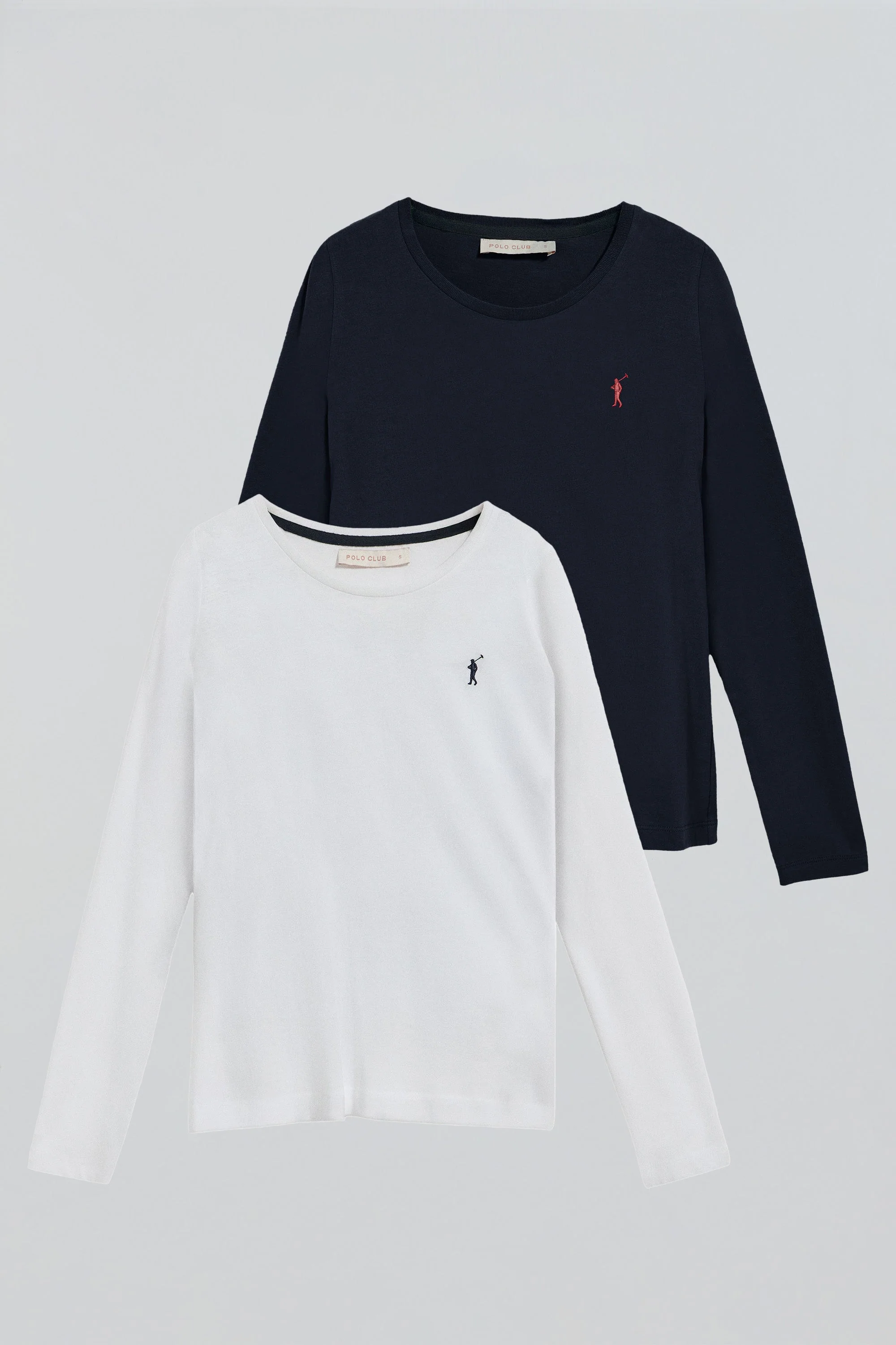Long-sleeve T-shirt with Rigby Go logo 2 pack (navy blue and white) - Image 9