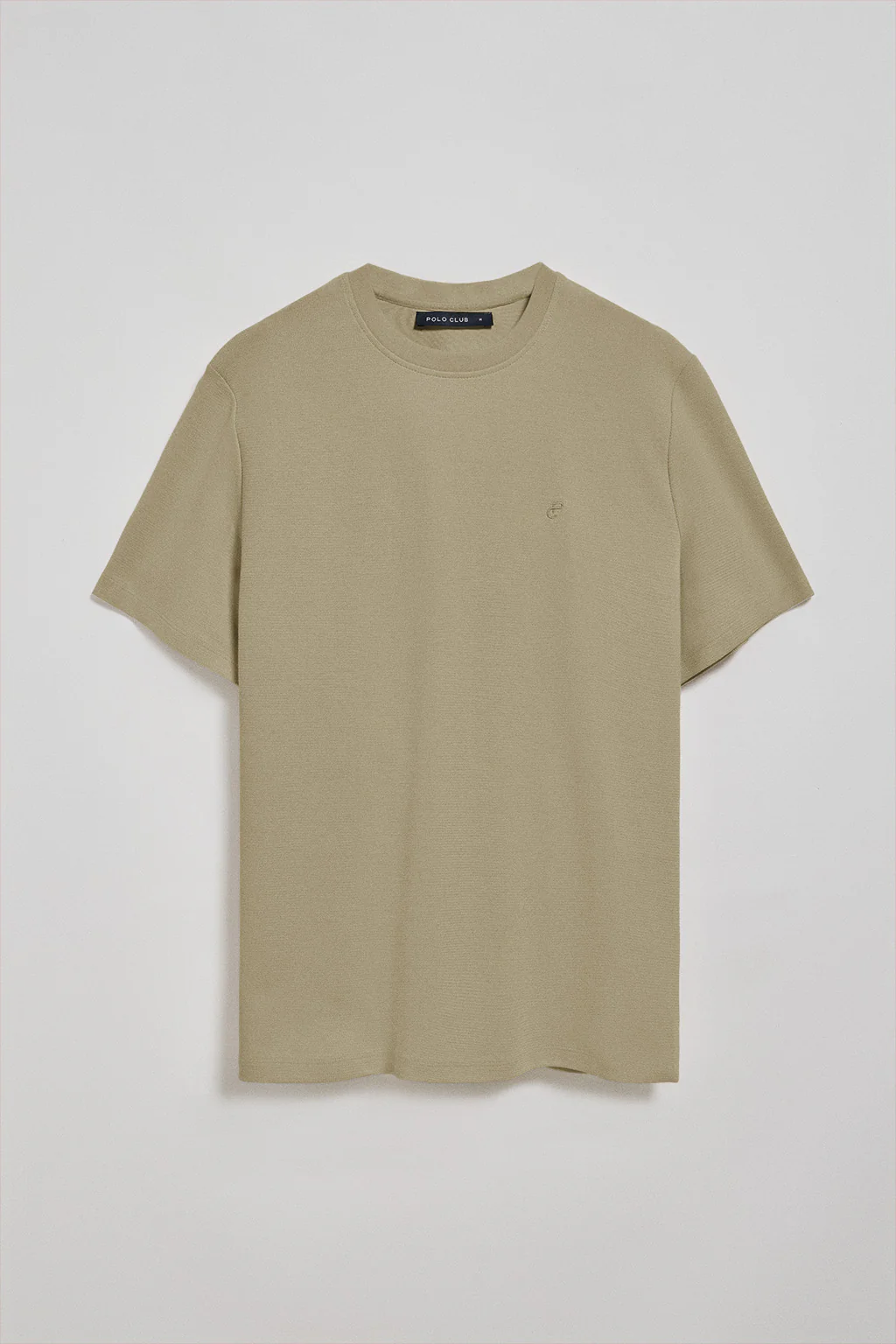 Green microstructured tee with PC embroidered monogram - Image 6