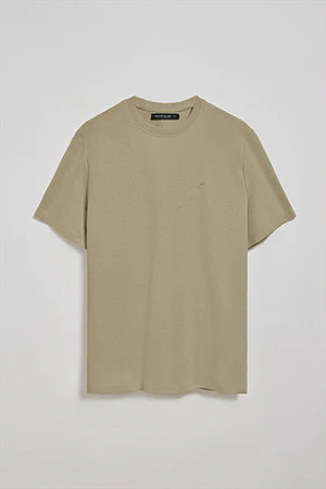 Green microstructured tee with PC embroidered monogram - Image 9