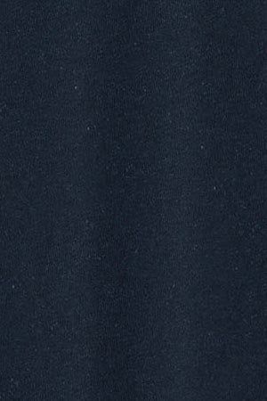 Navy-blue V-neck T-shirt in linen and cotton with embroidered monogram - Image 10