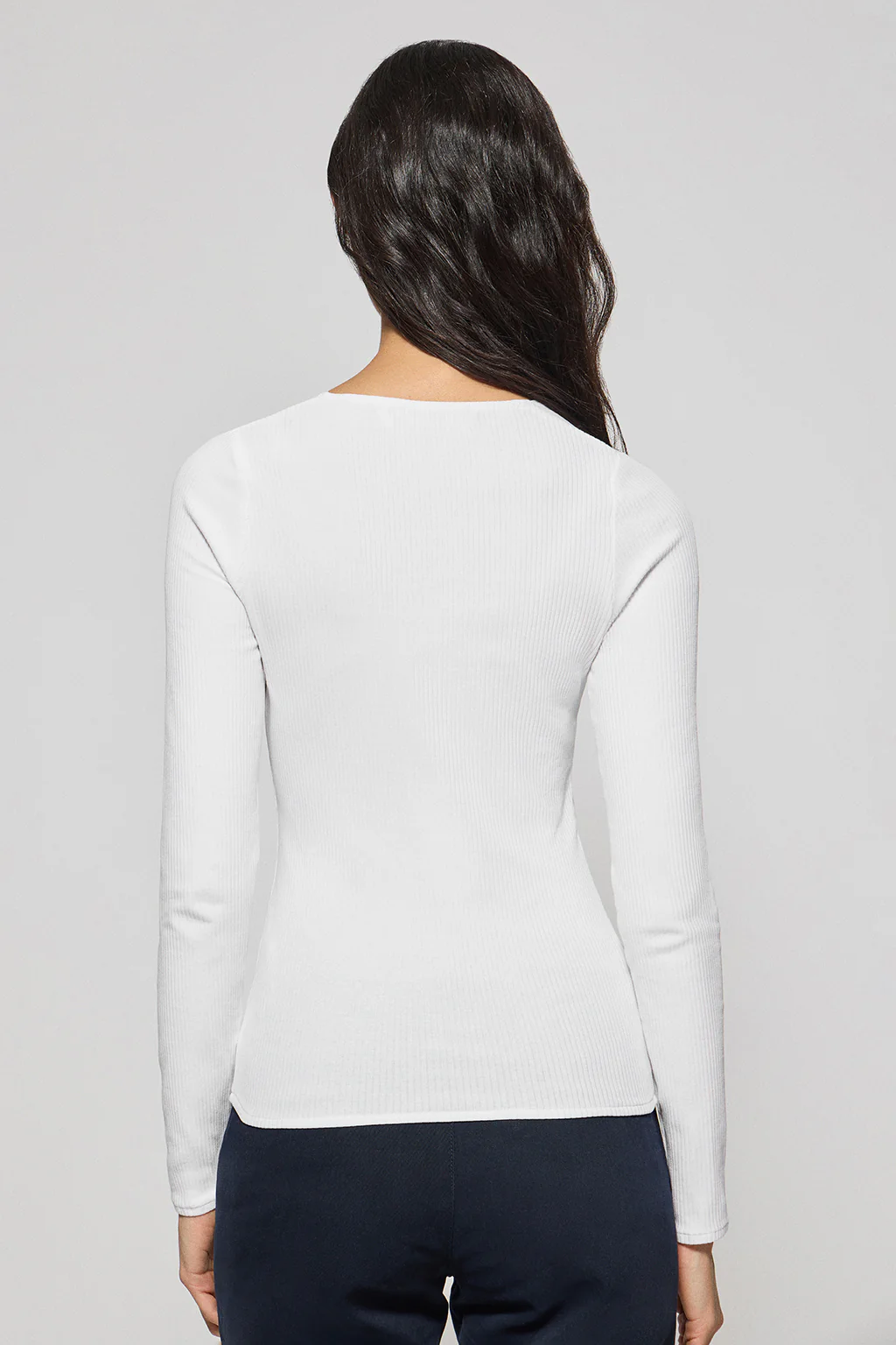 White tee Penelope with Polo Club pearly button - Image 2