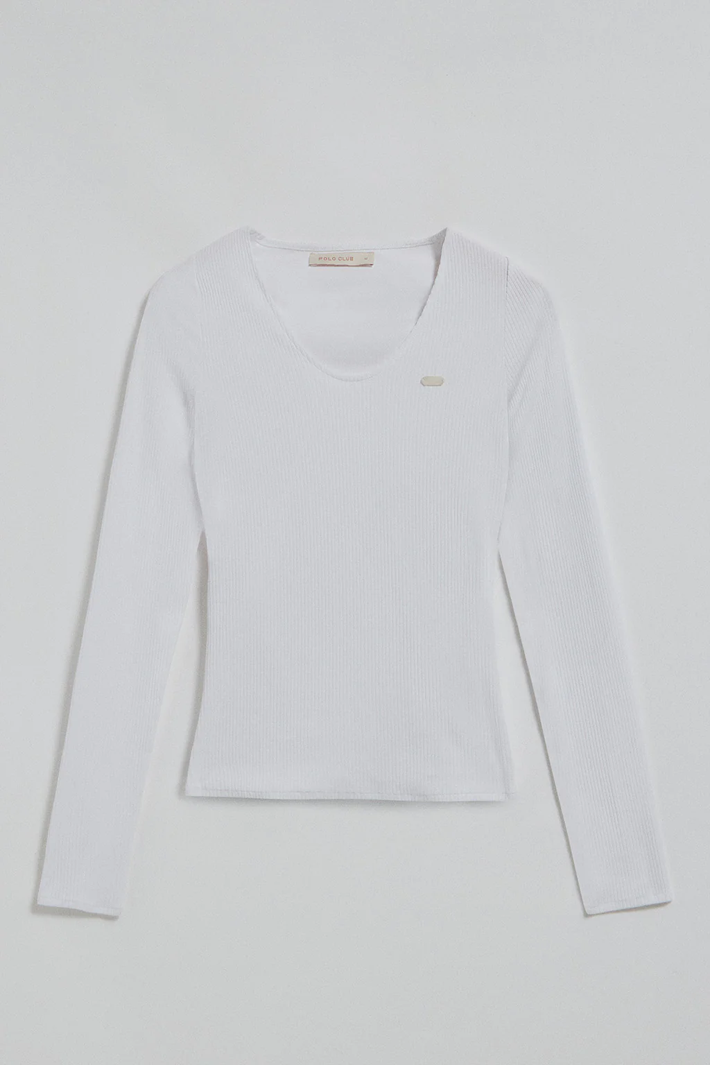 White tee Penelope with Polo Club pearly button - Image 8