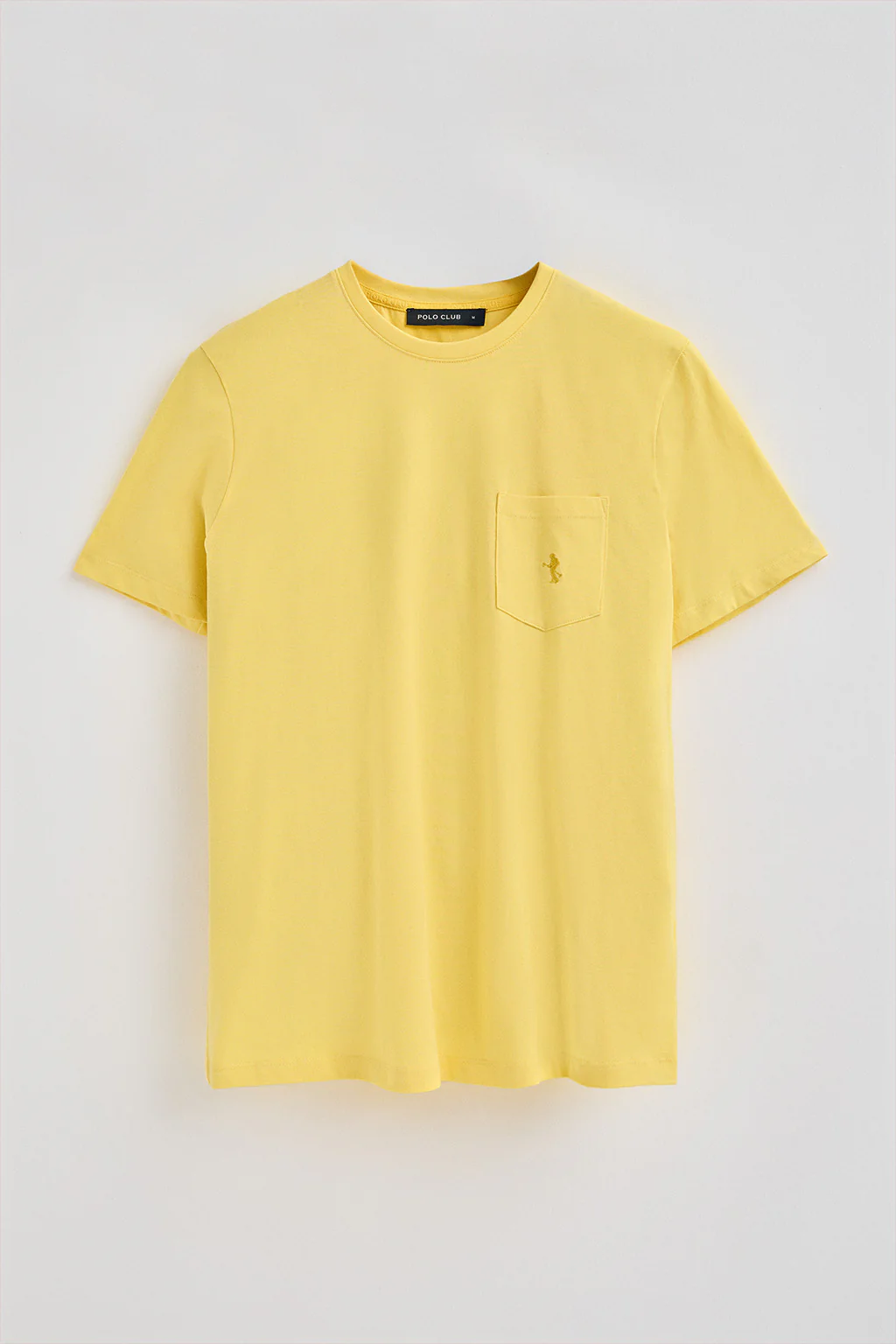 Yellow short-sleeve T-shirt with pocket and Rigby Best embroidery - Image 5