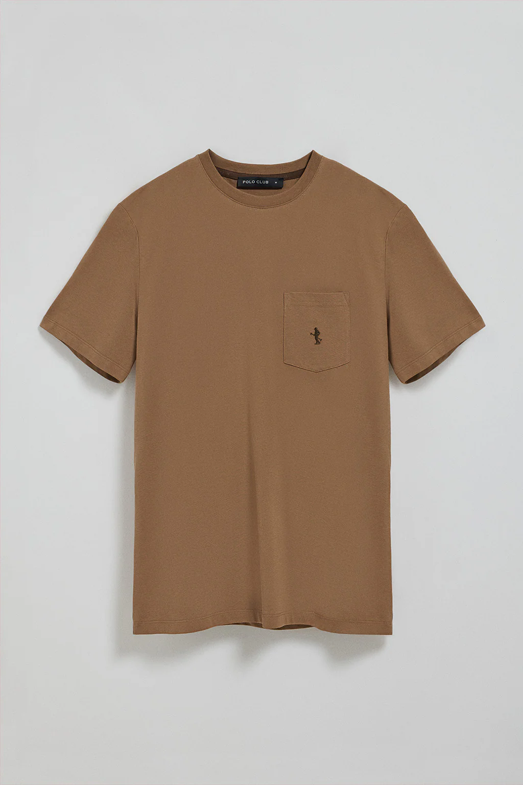 Mocha short-sleeve T-shirt with pocket and Rigby Best embroidery - Image 7