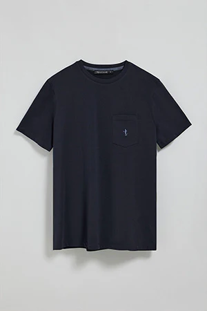 Navy-blue short-sleeve T-shirt with pocket and Rigby Best embroidery - Image 8