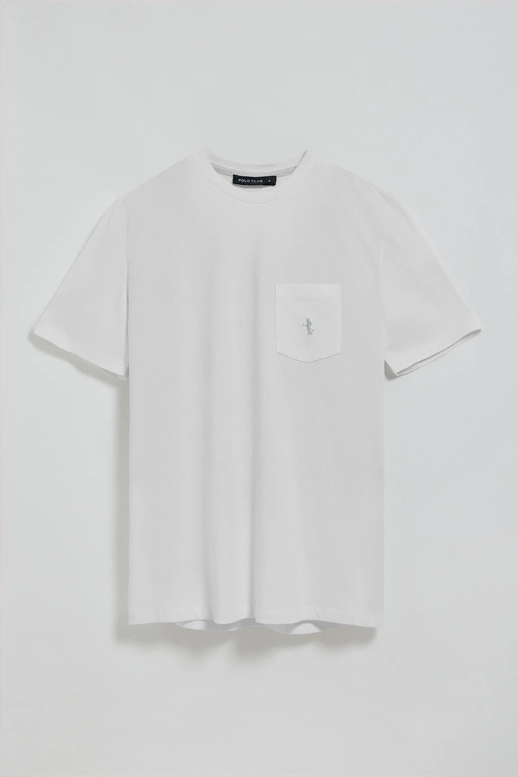 White short-sleeve T-shirt with pocket and Rigby Best embroidery - Image 7