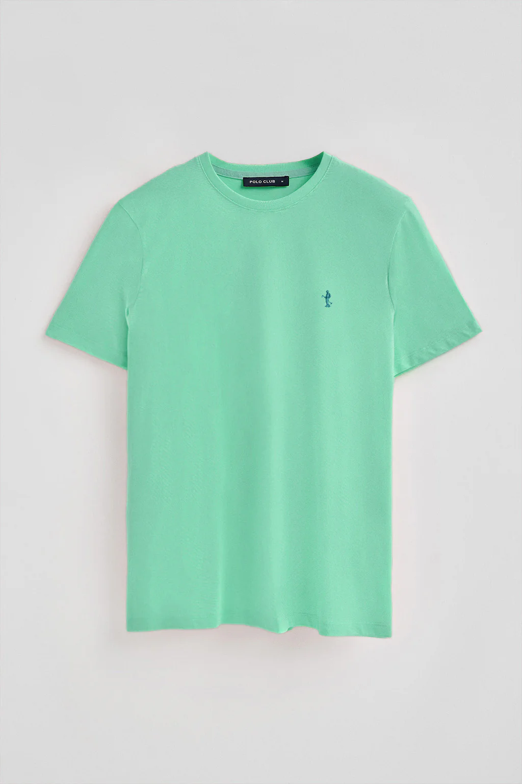 Aqua round-neck basic T-shirt with Rigby Best embroidery - Image 5
