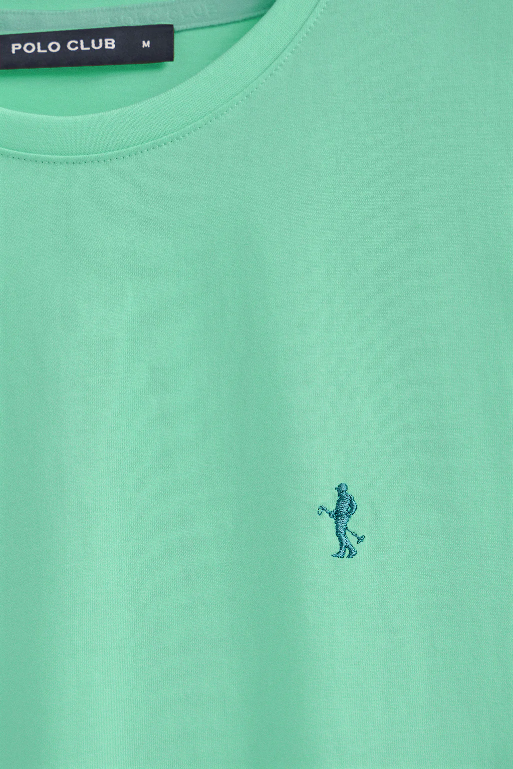 Aqua round-neck basic T-shirt with Rigby Best embroidery - Image 7
