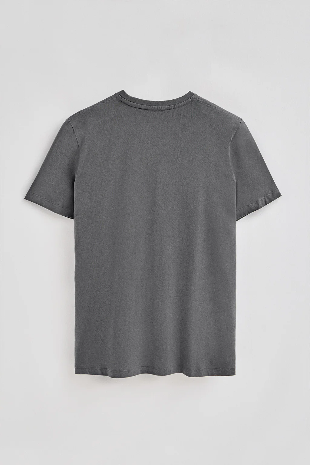 Asphalt-grey round-neck basic T-shirt with Rigby Best embroidery - Image 6