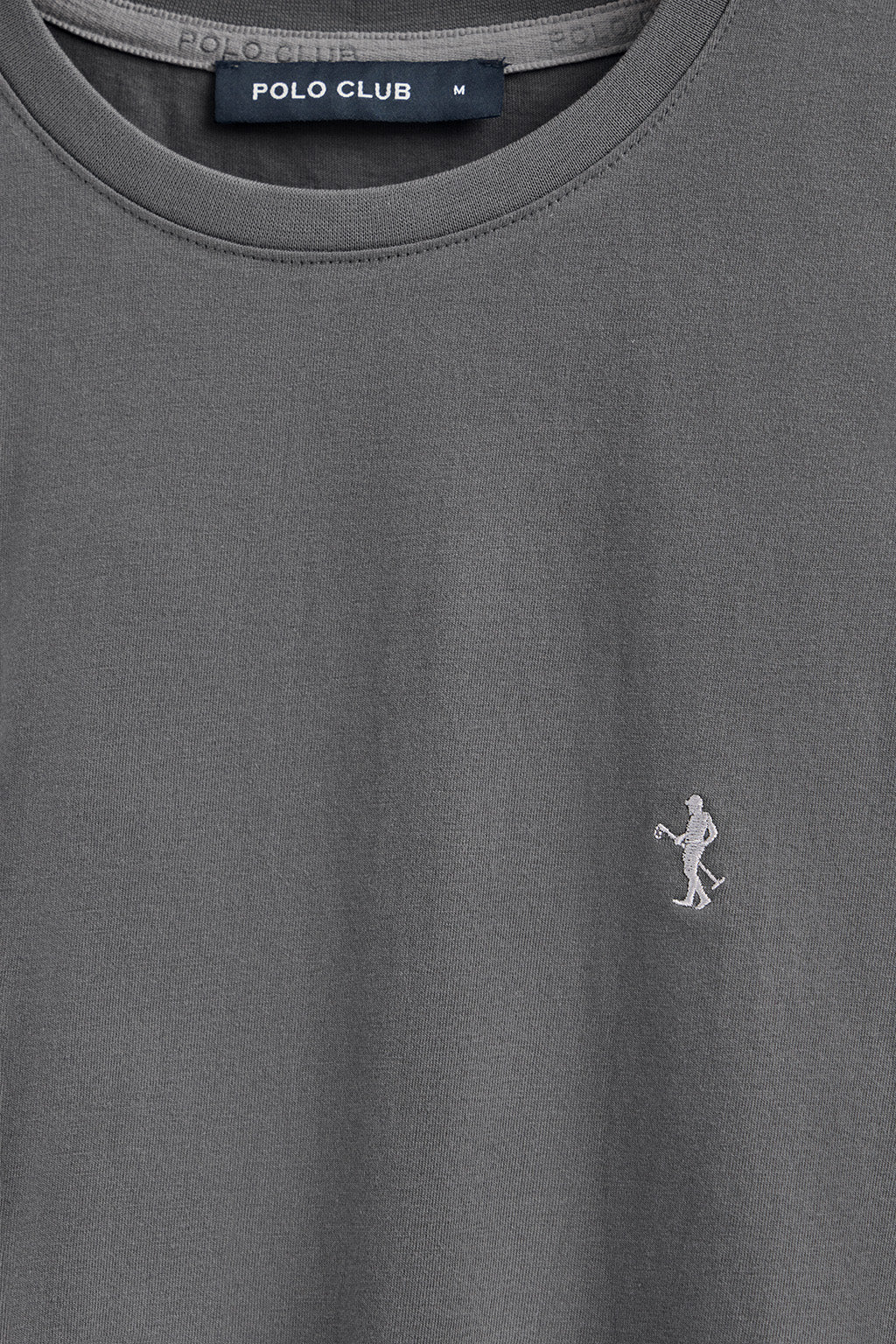 Asphalt-grey round-neck basic T-shirt with Rigby Best embroidery - Image 7