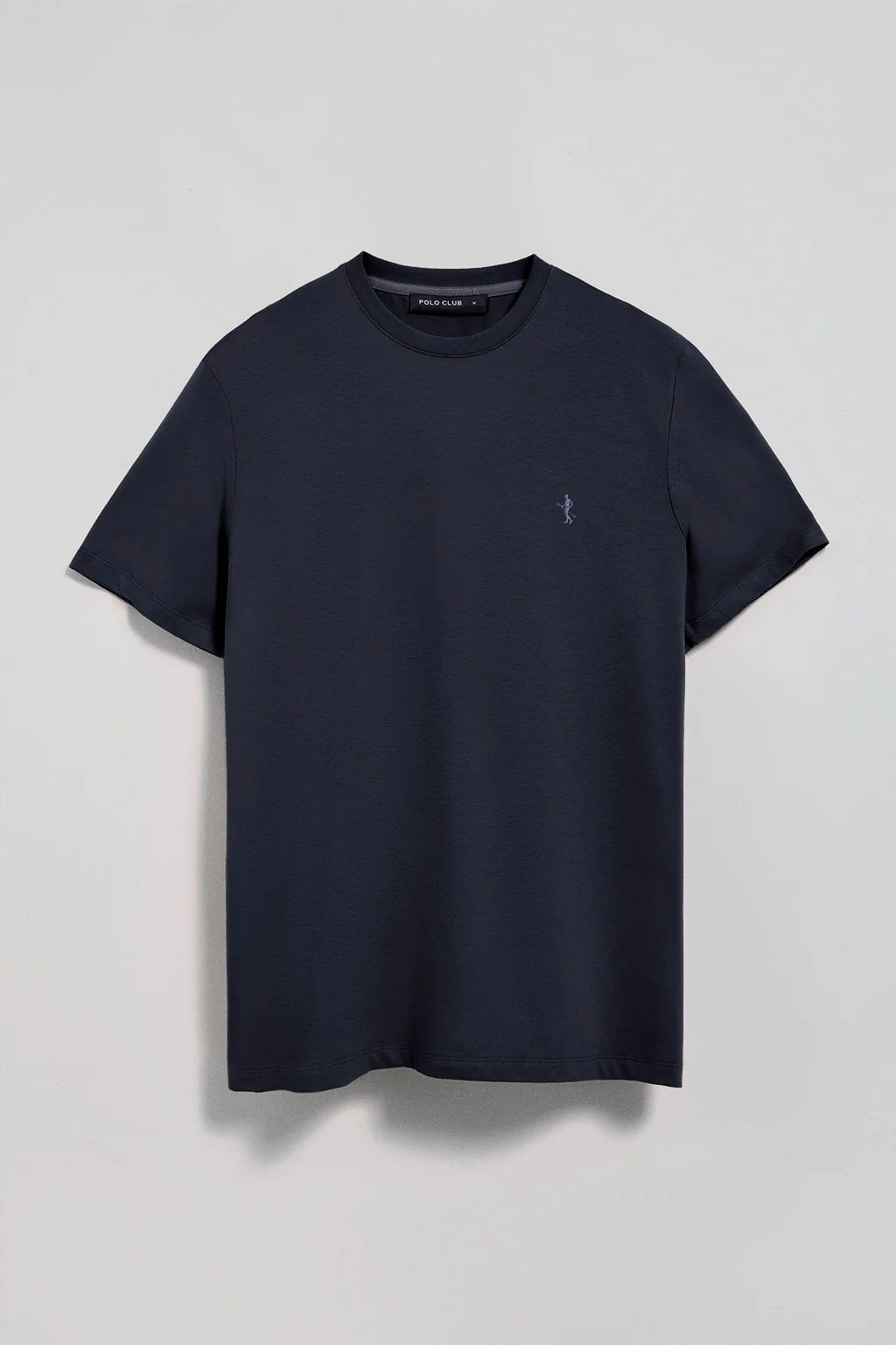 Navy-blue round-neck basic T-shirt with Rigby Best embroidery - Image 5