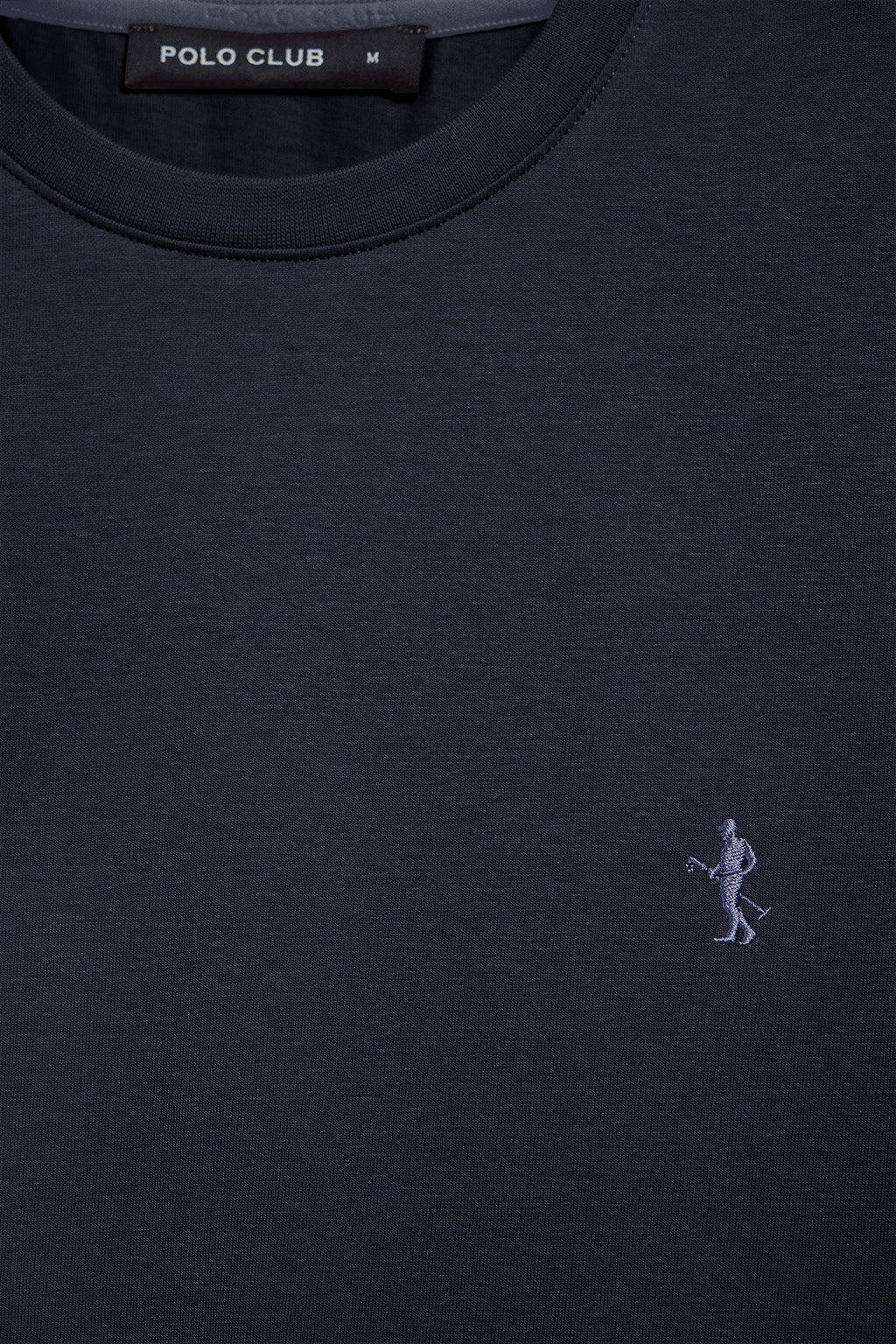 Navy-blue round-neck basic T-shirt with Rigby Best embroidery - Image 6