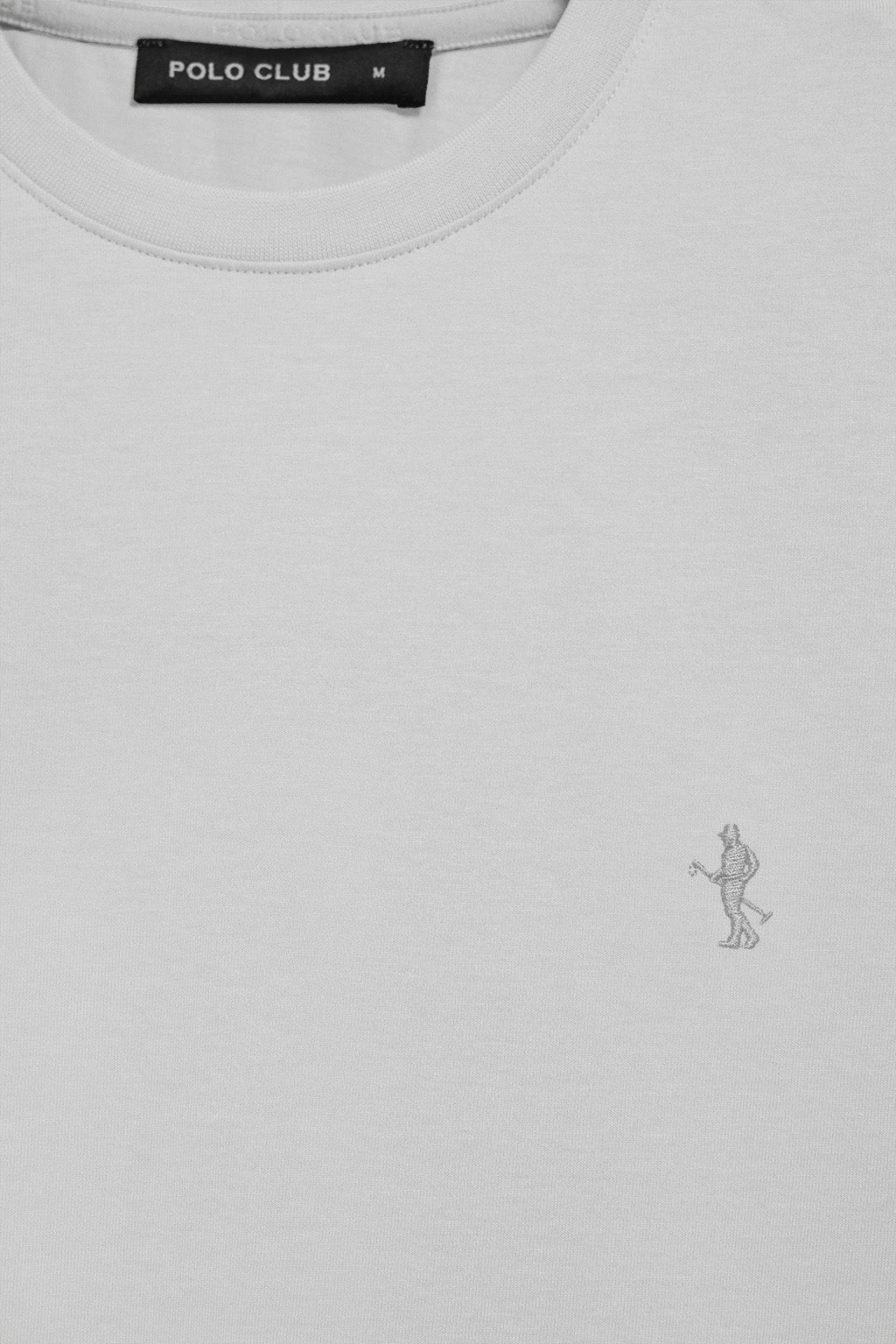 White round-neck basic T-shirt with Rigby Best embroidery - Image 6