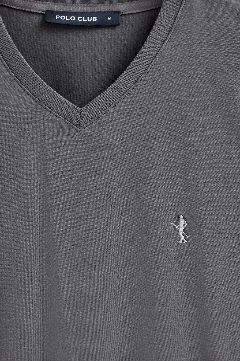 Asphalt-grey short-sleeve V-neck T-shirt with Rigby Best embroidery - Image 7