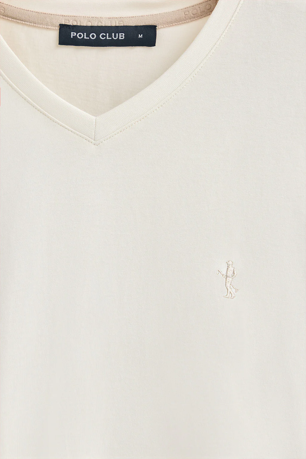 Nude short-sleeve V-neck T-shirt with Rigby Best embroidery - Image 7